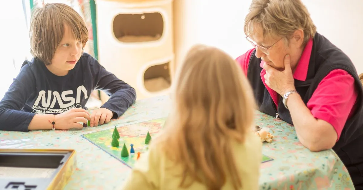 ilse beim spielen mit kranken kindern